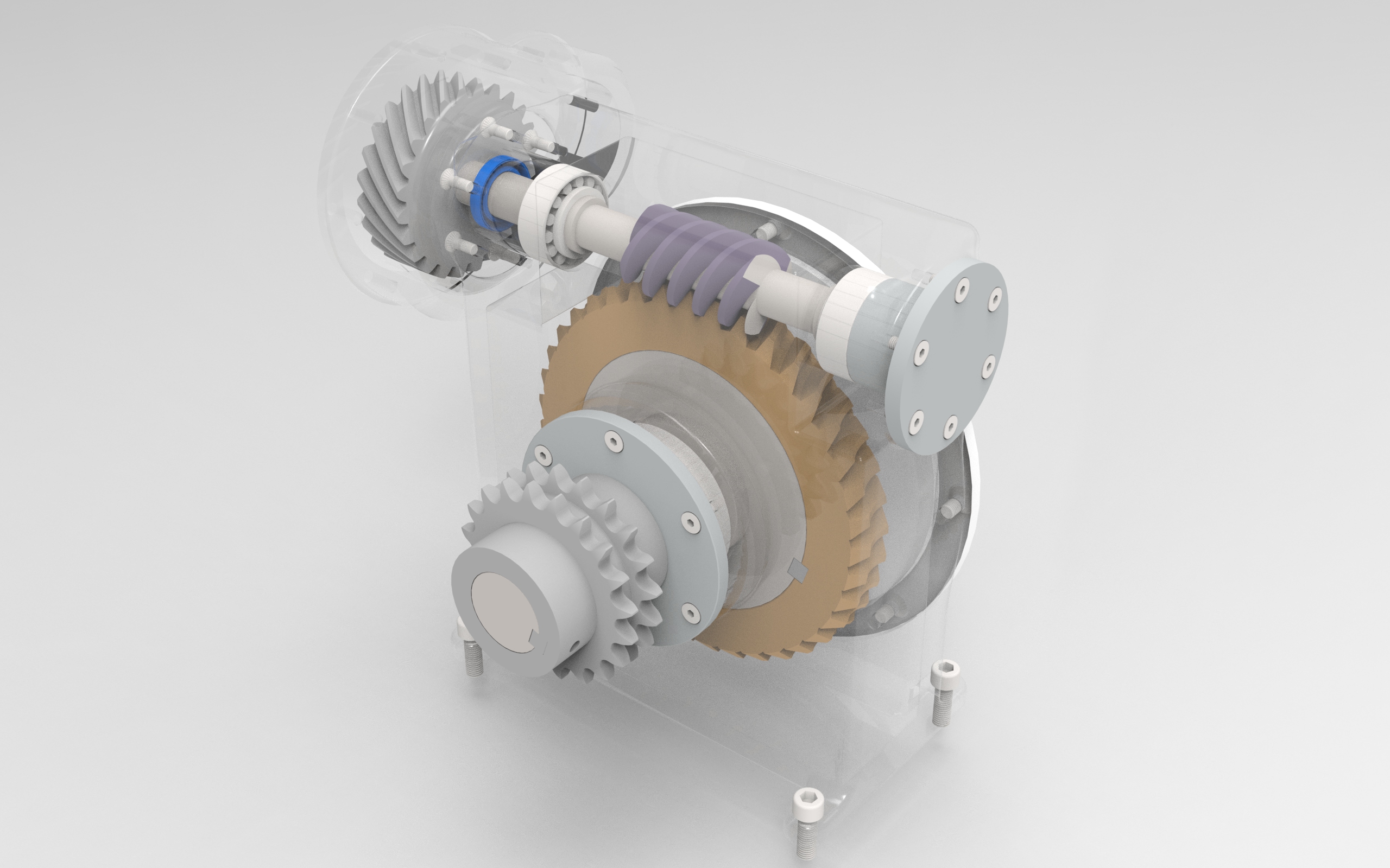Bản vẽ 3d bộ giảm tốc bánh răng trục vít