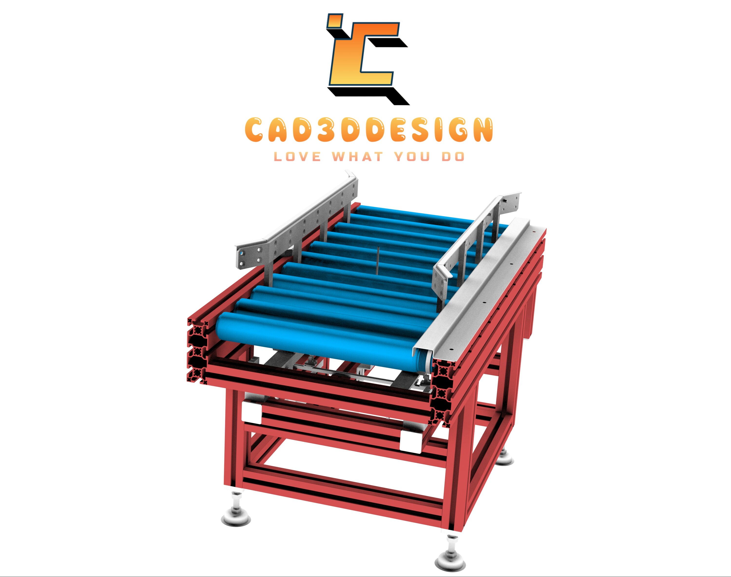 3D băng tải con lăn điện thay đổi kích thước thanh dẩn hướng-3D Electric Roller Conveyor