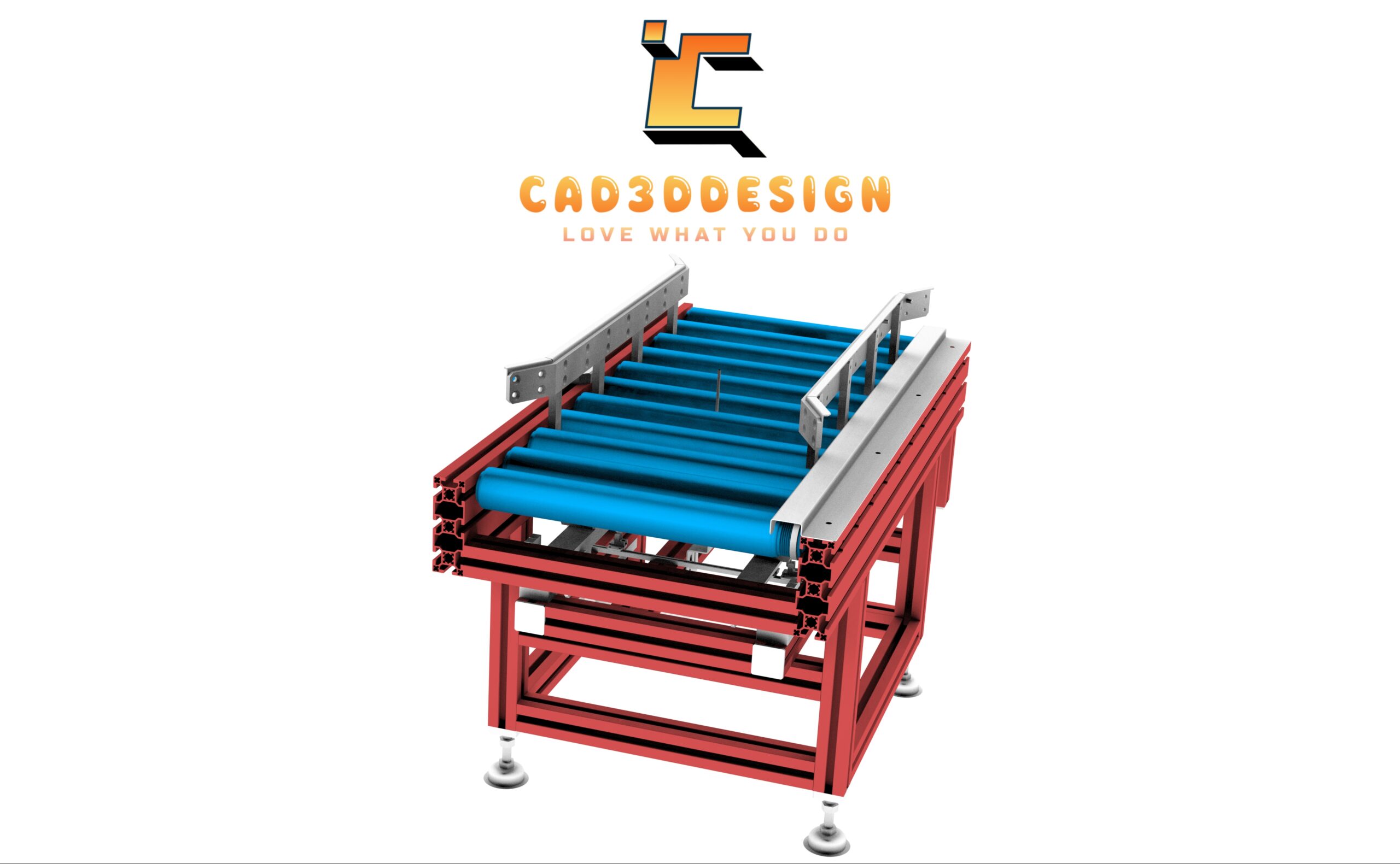 3D băng tải con lăn điện thay đổi kích thước thanh dẩn hướng-3D Electric Roller Conveyor