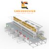 3d bàn thao tác băng tải con lăn bị động-3D passive roller conveyor work table