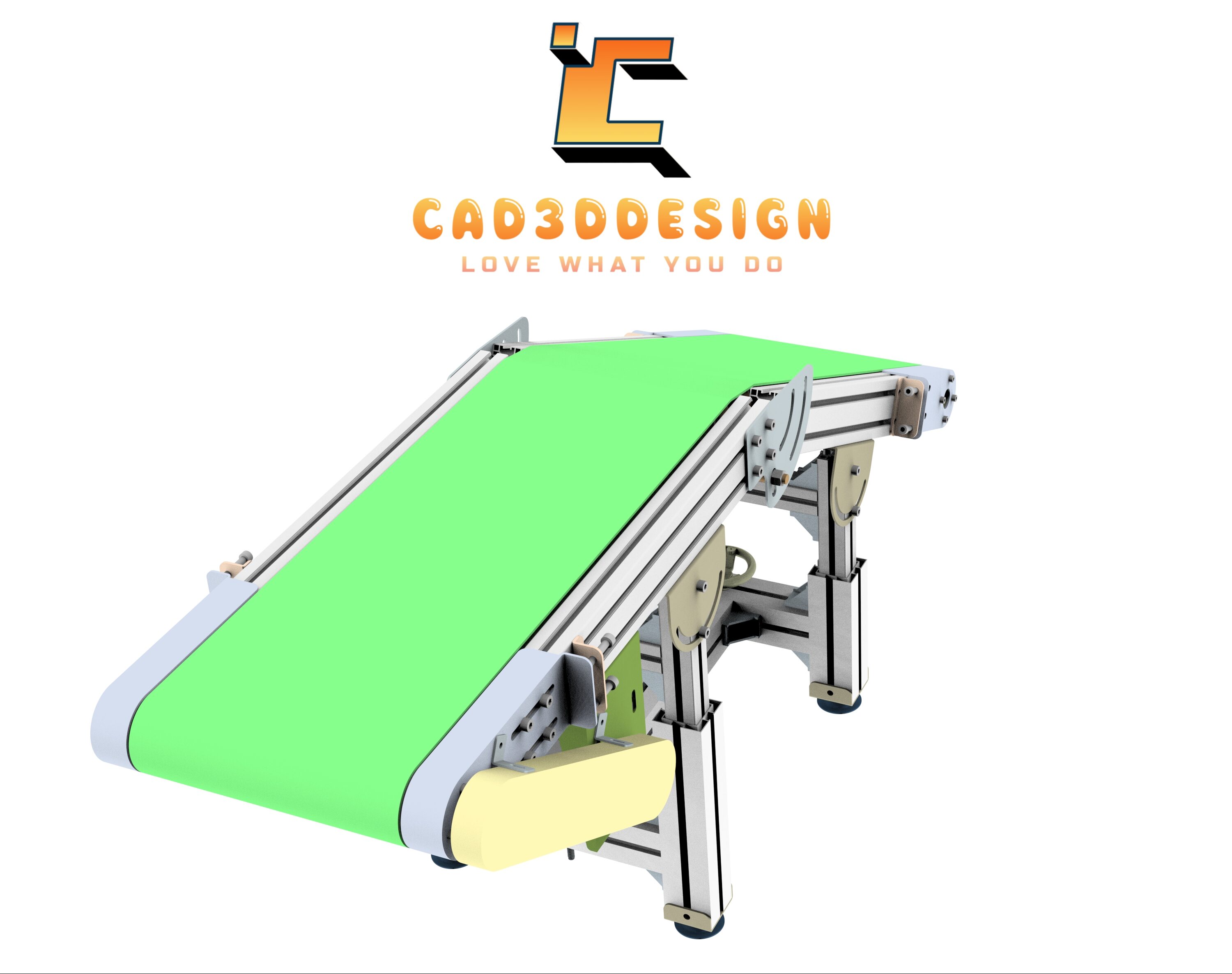 File 3d băng tải điều chỉnh kích thước độ cao-3D design file for a conveyor belt with adjustable height and size
