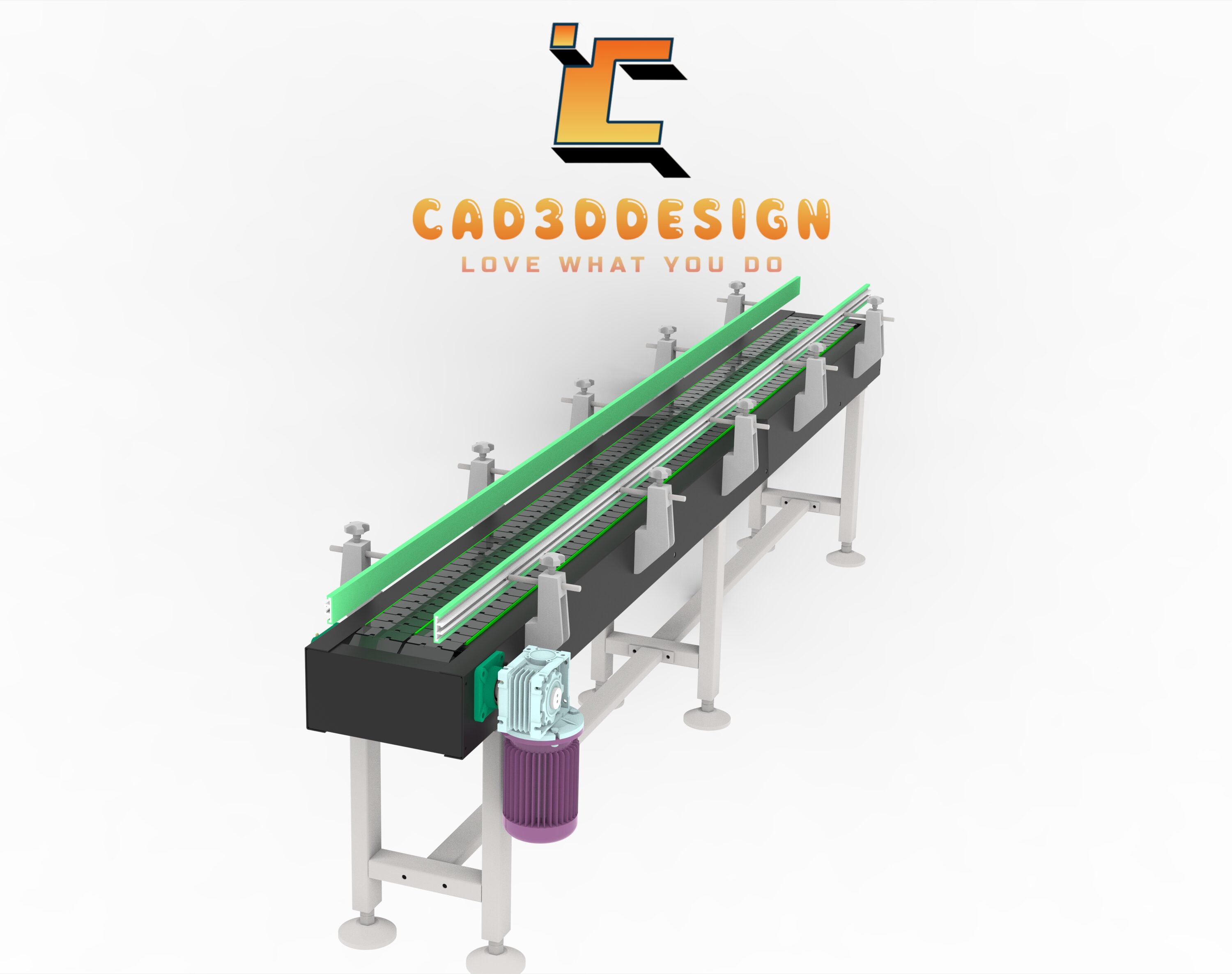 File thiết kế 3d băng tải xích đôi - 3D step file double chain conveyor